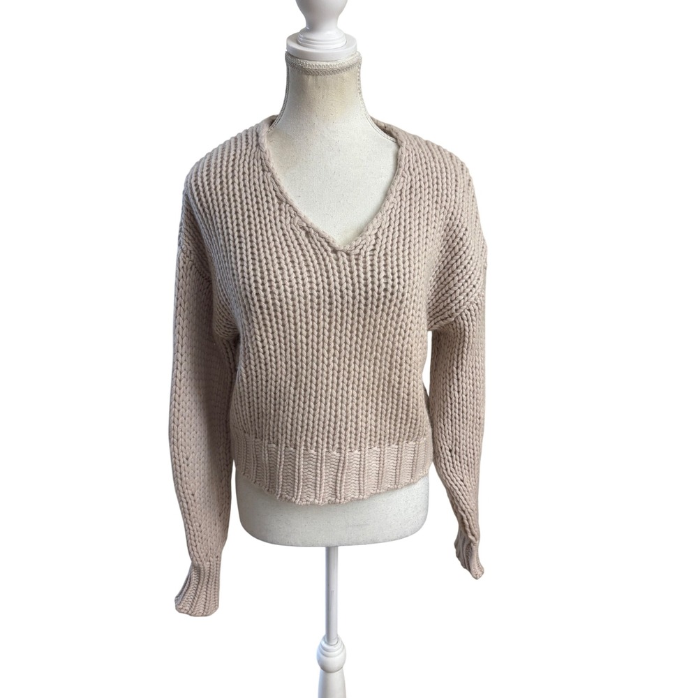 NakedCashmere Chunky Knit cashmere V Neck Sweater Size Extra Small